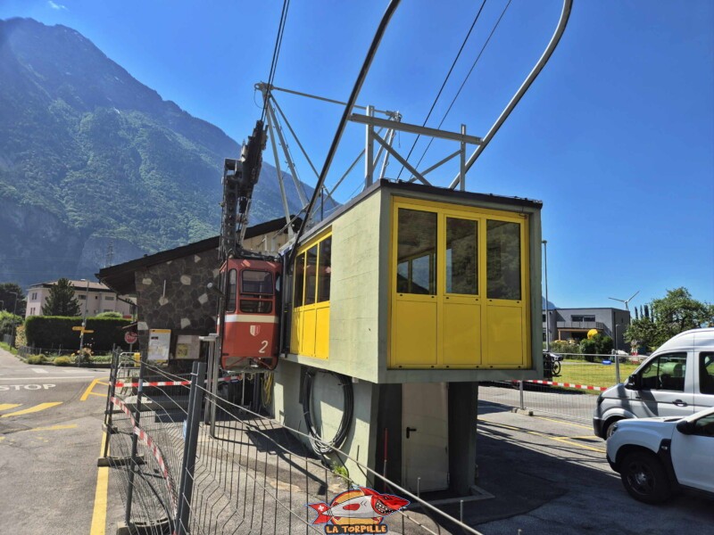 Station inférieure - Dorénaz. Téléphérique DAC Dorénaz – Alesse – Champex