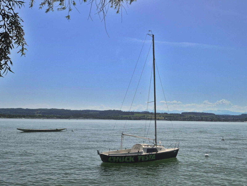 Vues. Plage de Nant, Mont-Vully, Lac de Morat, Canton de Fribourg.