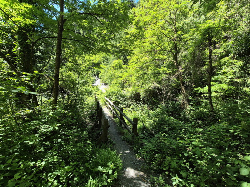 Gorges de la Lienne. Randonnée bisse de Clavau.