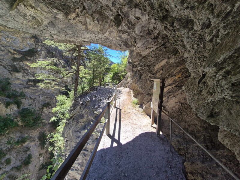 Le passage par les gorges de la Lienne.