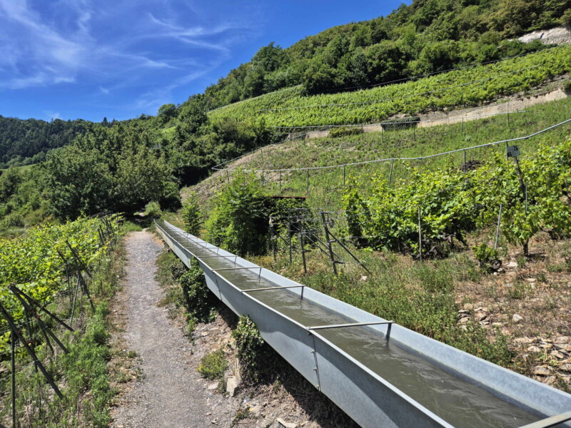 Vallée de la Lienne. Randonnée bisse de Clavau.