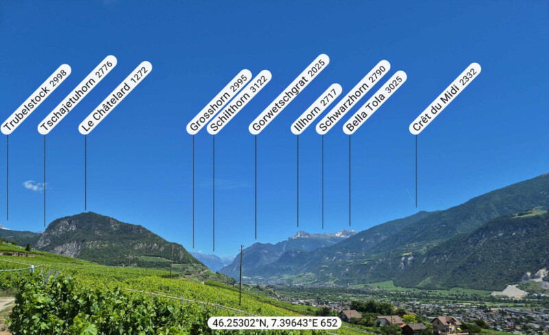 La vue direction est en direction de Sierre. La vue direction est en direction de Sierre.