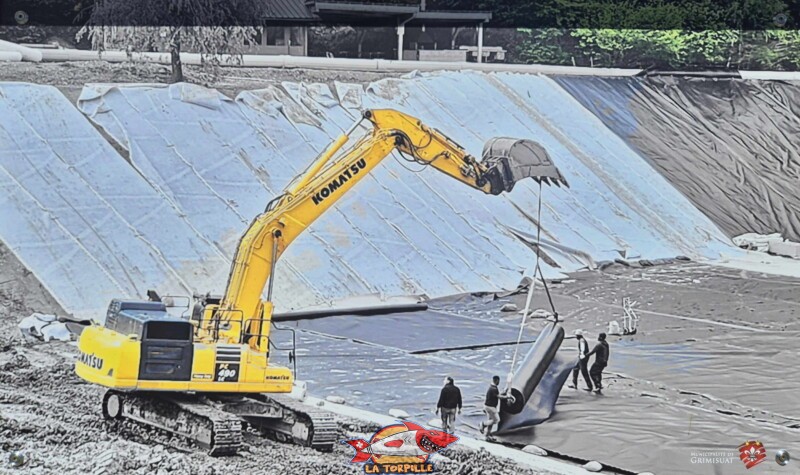 Les travaux de restauration de l'étang de Revouire. Les travaux de restauration de l'étang de Revouire.