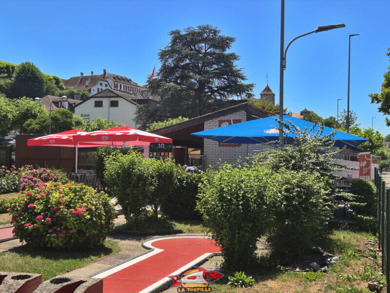 La buvette du minigolf de Morat. La buvette du minigolf de Morat.