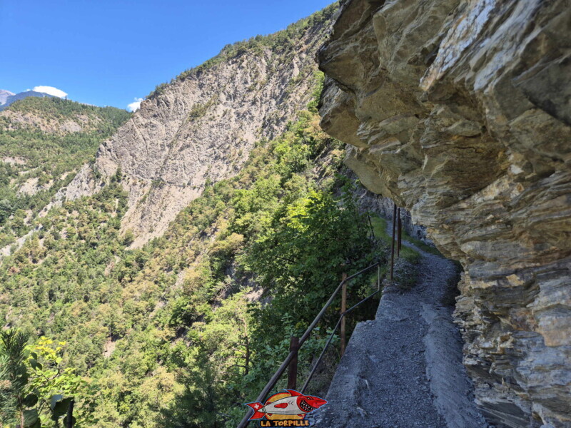 Zone vertigineuse. Bisse de Sillonin