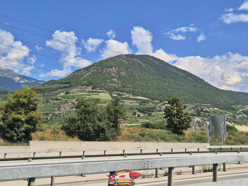 Sud. La vue depuis l'autoroute du Valais. Christ-Roi Sud. La vue depuis l'autoroute du Valais. Christ-Roi