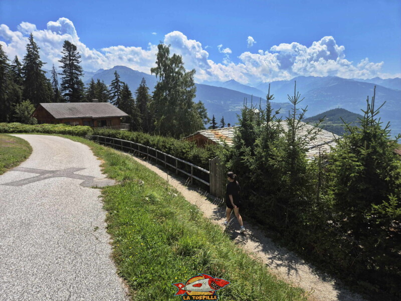 Descente du bisse des Miriouges – chalets