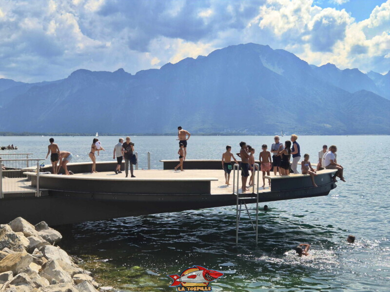 Ponton de Montreux, depuis ouest