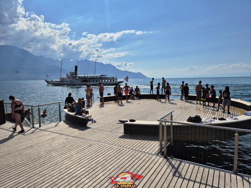 Ponton de Montreux, depuis ouest