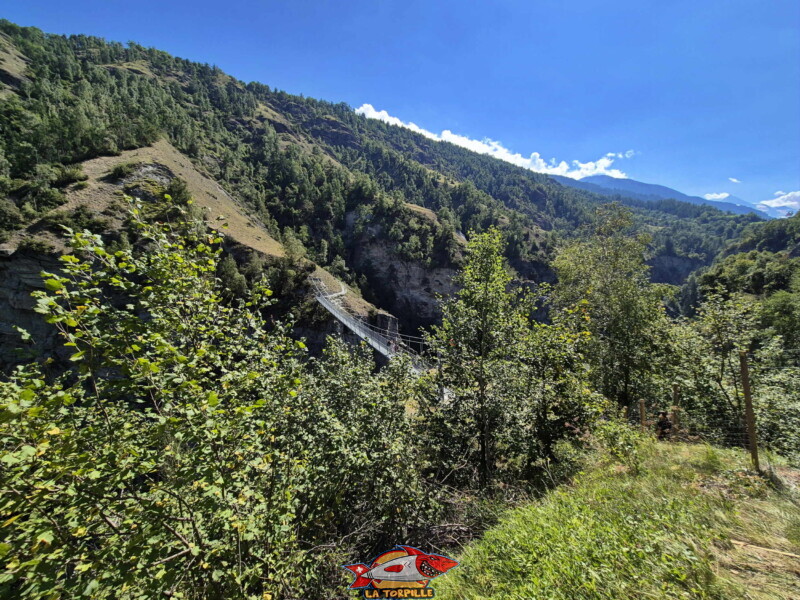 Les photos depuis la zone d'Euseigne. Passerelle des Gorges de la Borgne, Hérémence, Euseigne, St-Martin.