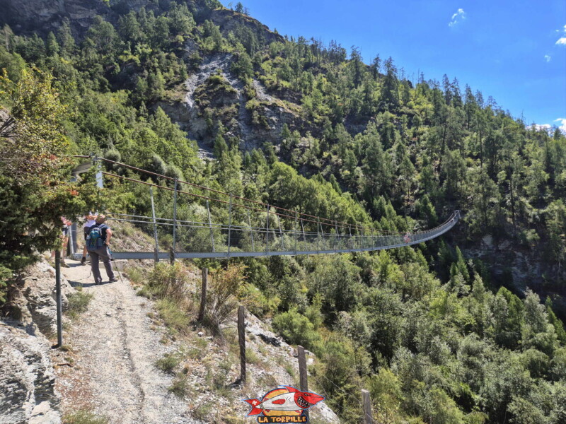 Passerelle de la Grande Combe. Tour des Passerelles, Val d'Hérens.