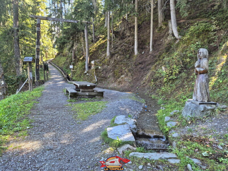 Début du bisse. Bisse des Ravines - Bruson