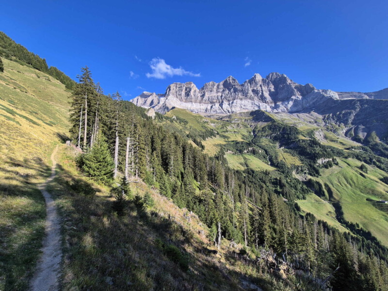 Montée Alpage. Lac de Soi, Val-d'Illiez, Bas-Valais.