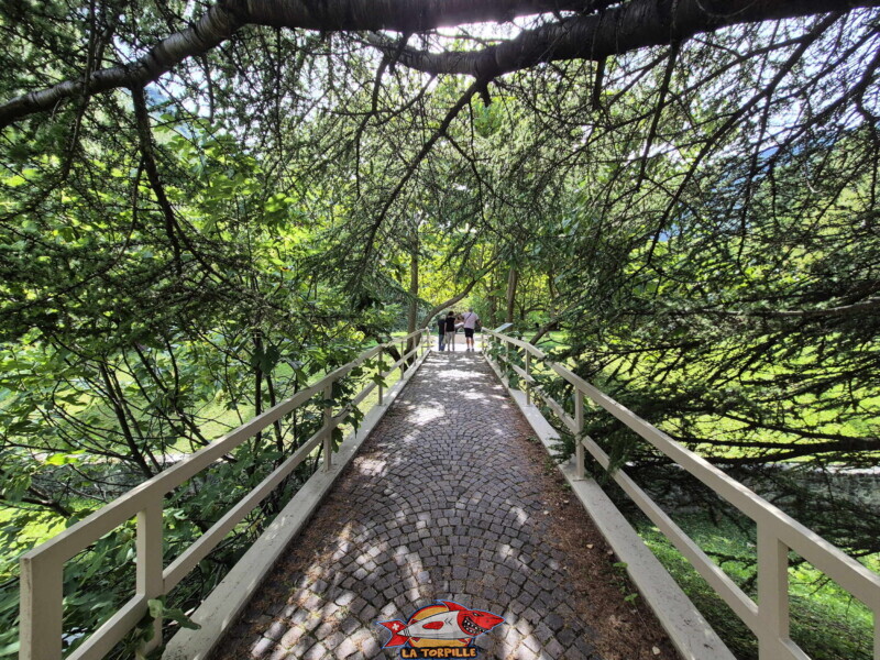 Un petit pont sur un ancien mur de l'époque romaine.
