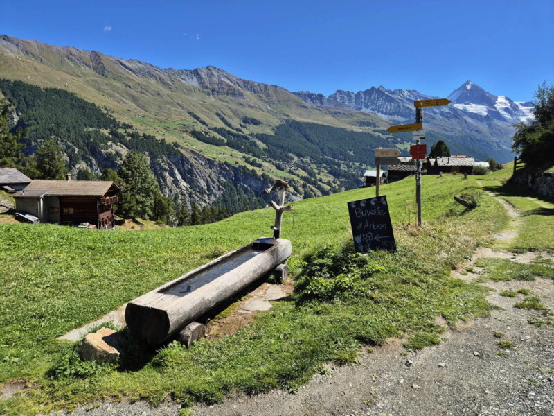 Chemin de retour. Gollié d'Arbey, val d'Hérens, Valais.