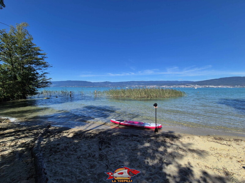 Les image depuis la plage de Chabrey.