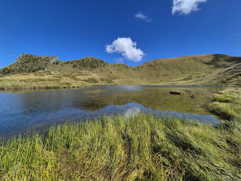 photo depuis le côté ouest du lac Vert. Les Crosets, commune de Val-d'Illiez.