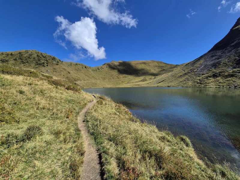 photo depuis le côté est du lac Vert. Les Crosets, commune de Val-d'Illiez.