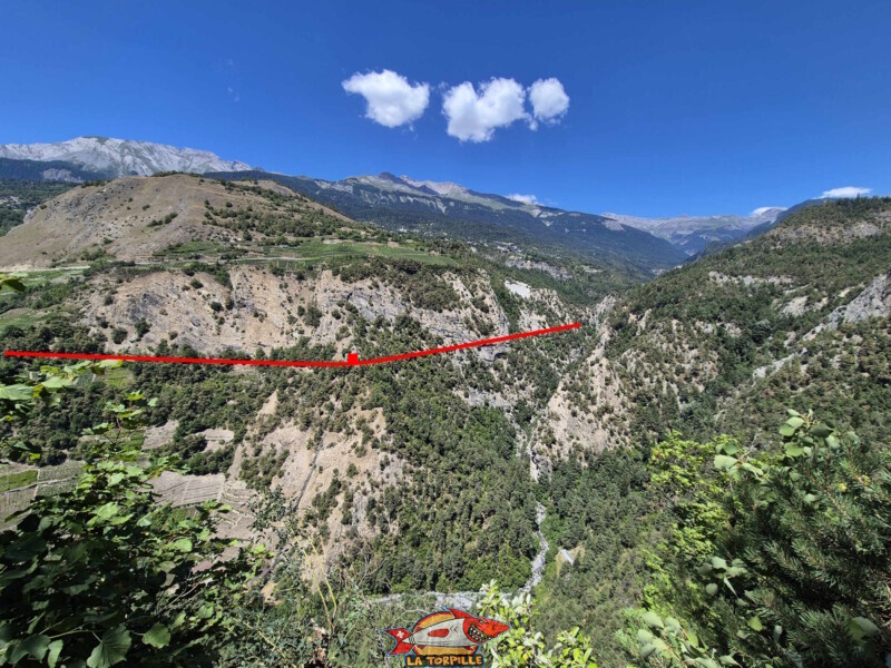 La vallée de la Lienne depuis le bisse de Sillonin. La vallée de la Lienne depuis le bisse de Sillonin.