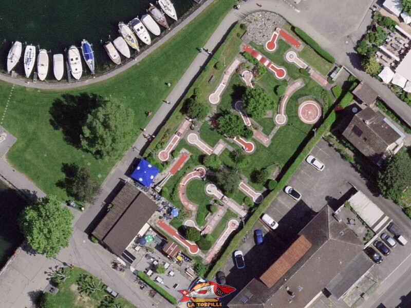 Le plan du minigolf de Morat.