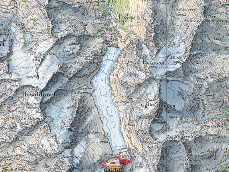 Carte de 1963. Apparition du barrage de la Grande-Dixence. Barrage de la Grande Dixence, Hérémence, canton du Valais. Carte de 1963. Apparition du barrage de la Grande-Dixence. Barrage de la Grande Dixence, Hérémence, canton du Valais.